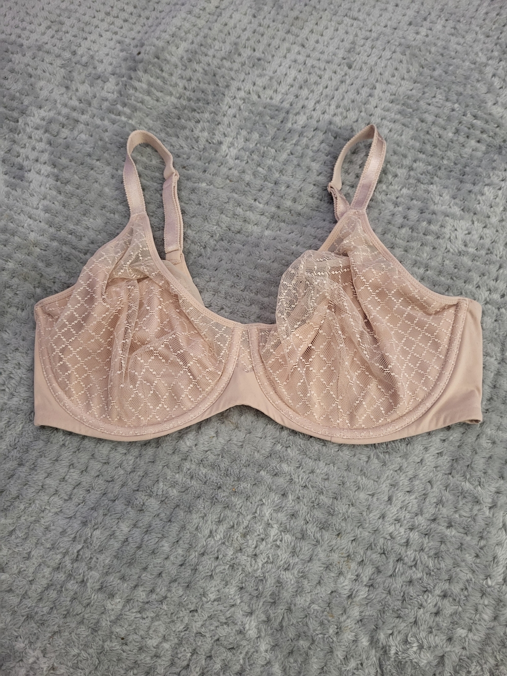 Nwot Chantelle Delicate Diamond Lace Underwire Bra in Blush 36DD